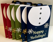 Load image into Gallery viewer, Happy Holidays Snowman Pull Tab Card