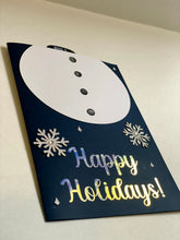 Load image into Gallery viewer, Happy Holidays Snowman Pull Tab Card