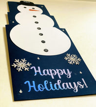 Load image into Gallery viewer, Happy Holidays Snowman Pull Tab Card