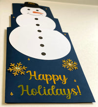 Load image into Gallery viewer, Happy Holidays Snowman Pull Tab Card