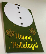 Load image into Gallery viewer, Happy Holidays Snowman Pull Tab Card