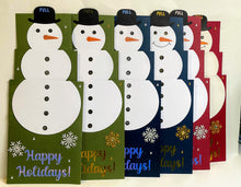 Load image into Gallery viewer, Happy Holidays Snowman Pull Tab Card
