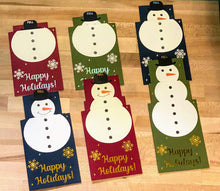 Load image into Gallery viewer, Happy Holidays Snowman Pull Tab Card