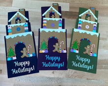 Load image into Gallery viewer, Gingerbread House Pull Tab Happy Holidays Card