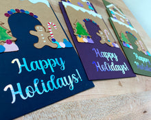 Load image into Gallery viewer, Gingerbread House Pull Tab Happy Holidays Card