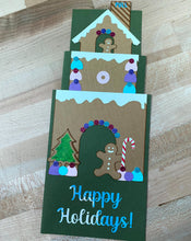 Load image into Gallery viewer, Gingerbread House Pull Tab Happy Holidays Card
