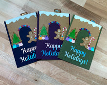 Load image into Gallery viewer, Gingerbread House Pull Tab Happy Holidays Card