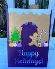 Load image into Gallery viewer, Gingerbread House Pull Tab Happy Holidays Card