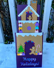 Load image into Gallery viewer, Gingerbread House Pull Tab Happy Holidays Card