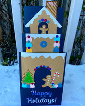 Load image into Gallery viewer, Gingerbread House Pull Tab Happy Holidays Card