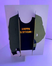 Load image into Gallery viewer, Green Bomber Jacket Birthday Card