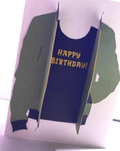 Load image into Gallery viewer, Green Bomber Jacket Birthday Card
