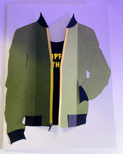 Load image into Gallery viewer, Green Bomber Jacket Birthday Card