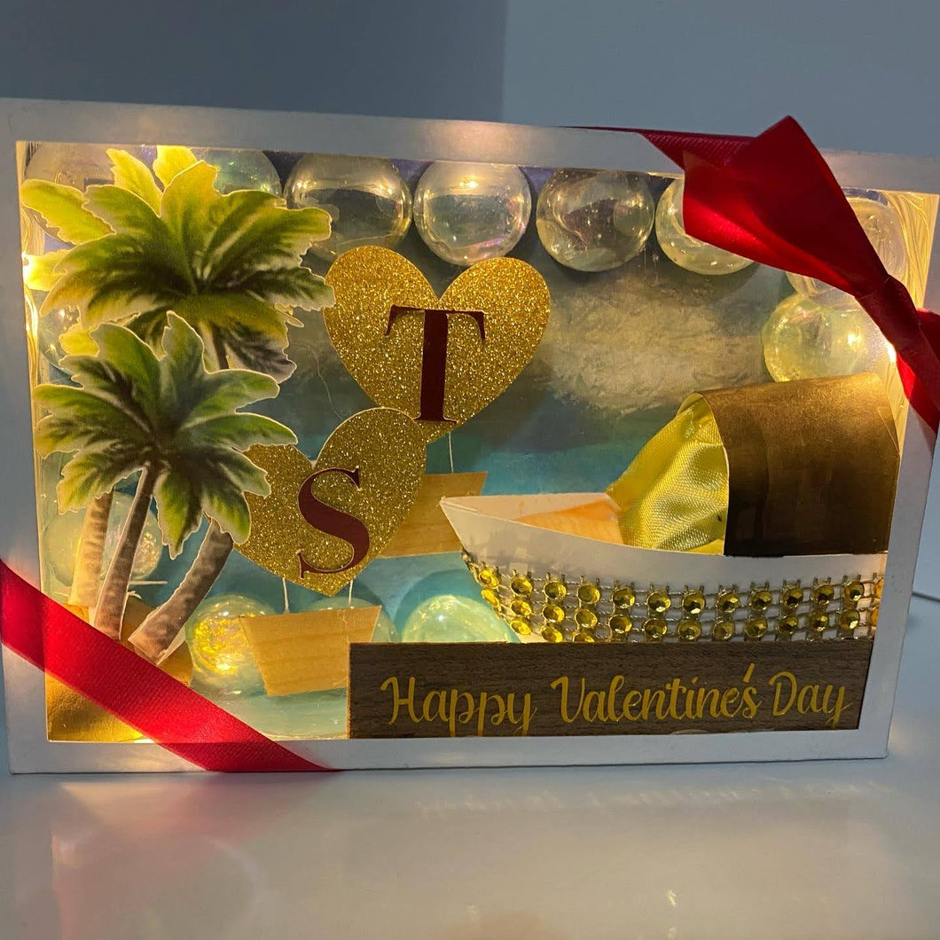 Custom Made Light Up Shadow Box Card